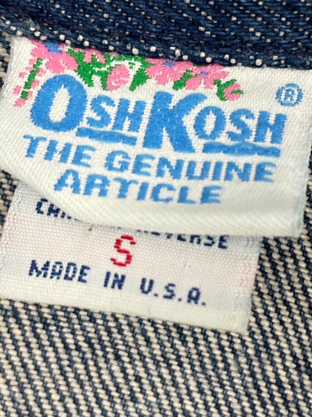 OshKosh B'Gosh Acid Wash Vintage Floral Y2K 90's Denim Chore Jacket Women's S - Picture 7 of 15